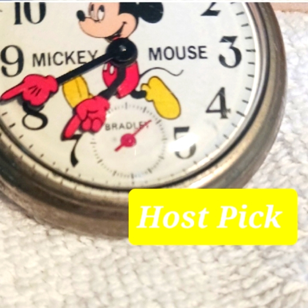 Mickey Mouse Silver Pocket Watch